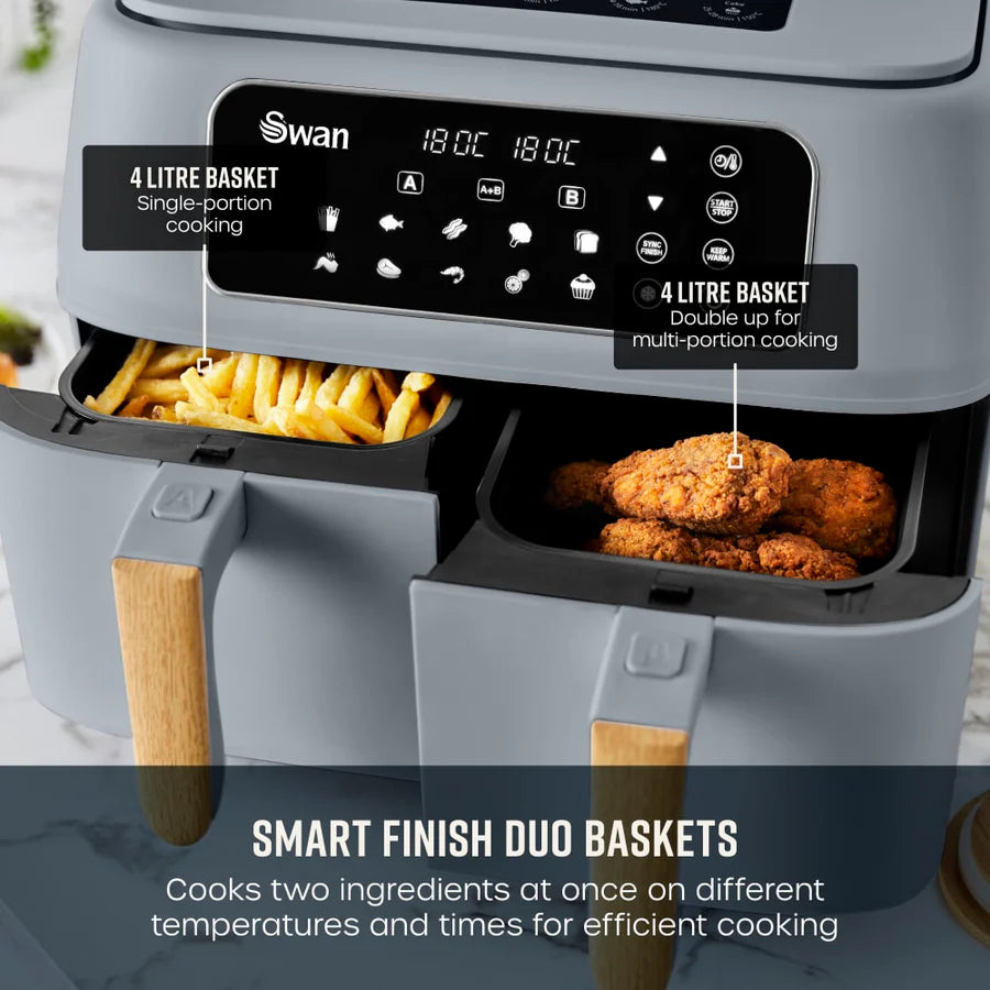 Swan Nordi Dual 8L 13-in-1 Air Fryer | SD10410